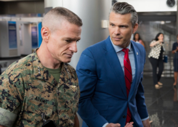Defense Secretary Pete Hegseth meets with troops from the Defense Intelligence Agency on July 9, 2026. PHOTO: Pentagon