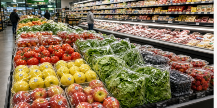 An illustration of a grocery store