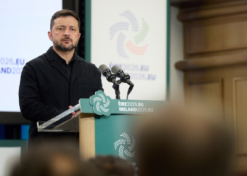 Ukrainian President Volodymyr Zelenskyy speaks at a past event. PHOTO: Volodymyr Zelenskyy