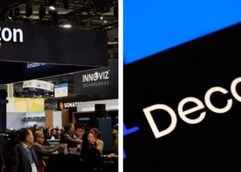 A photo college of Amazon and Decart.