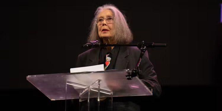 Canadian essayist, poet and translator Anne Carson in New York City at the 2024 National Book Awards. PHOTO: Jay Dixit/WikiPortraits via Wikimedia Commons, CC BY-SA